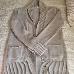 J Crew Womens Granycore Cardigan Lt. Gray Sm.